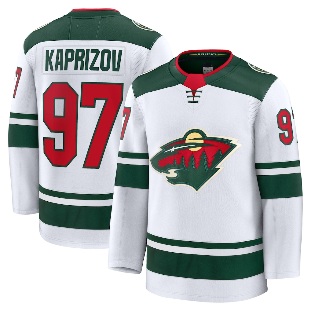 Jamed M.Wild #97 Kirill Kaprizov White Away Premium Jerseys