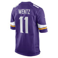 Jamed MN.Vikings #11 Carson Wentz Purple Team Game Stitched Jerseys