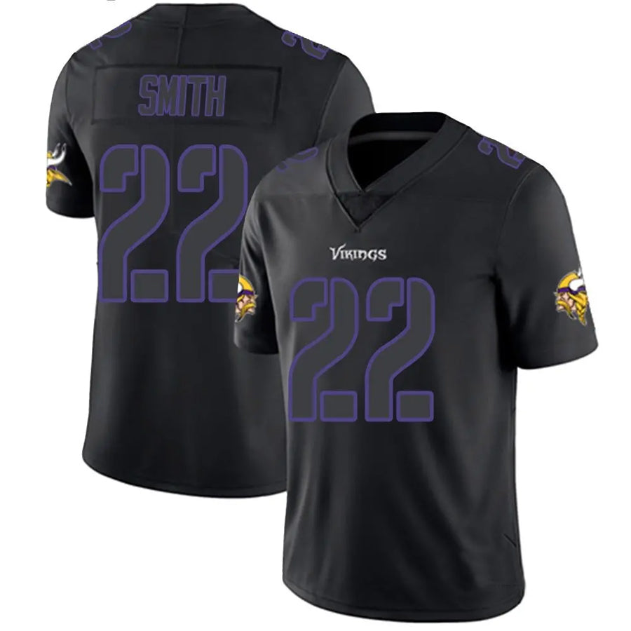 Jamed MN.Vikings #22 Harrison Smith Player Limited Black Impact Game Stitched Jerseys