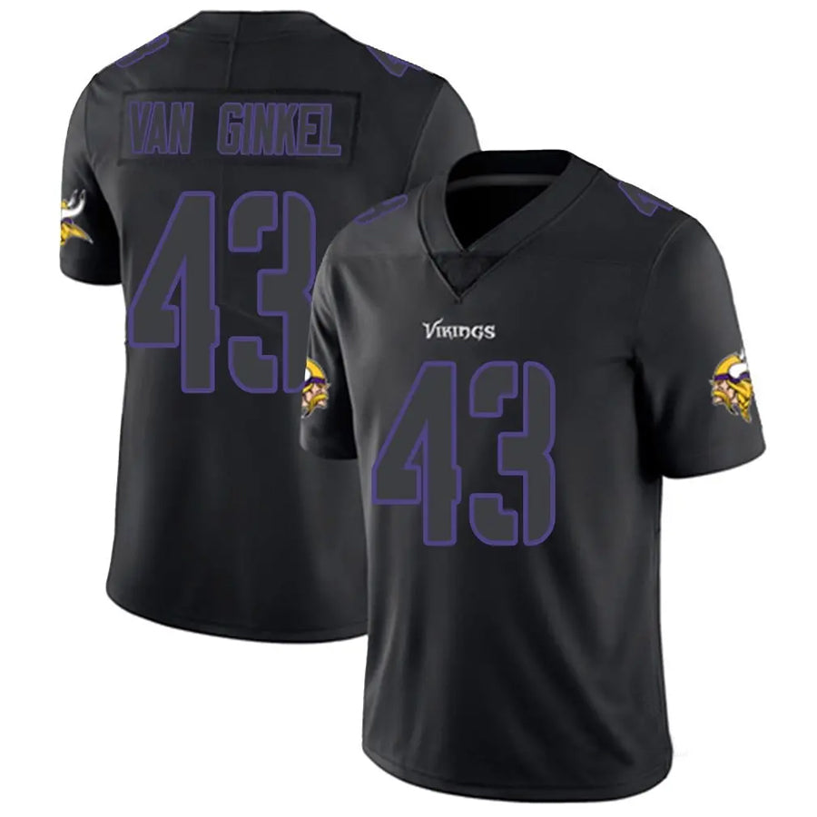 Jamed MN.Vikings #43 Andrew Van Ginkel Player Limited Black Impact Game Stitched Jerseys