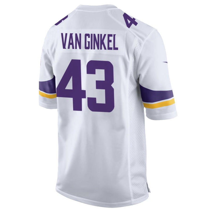 Jamed MN.Vikings #43 Andrew Van Ginkel Player Purple Home Game Stitched Jerseys