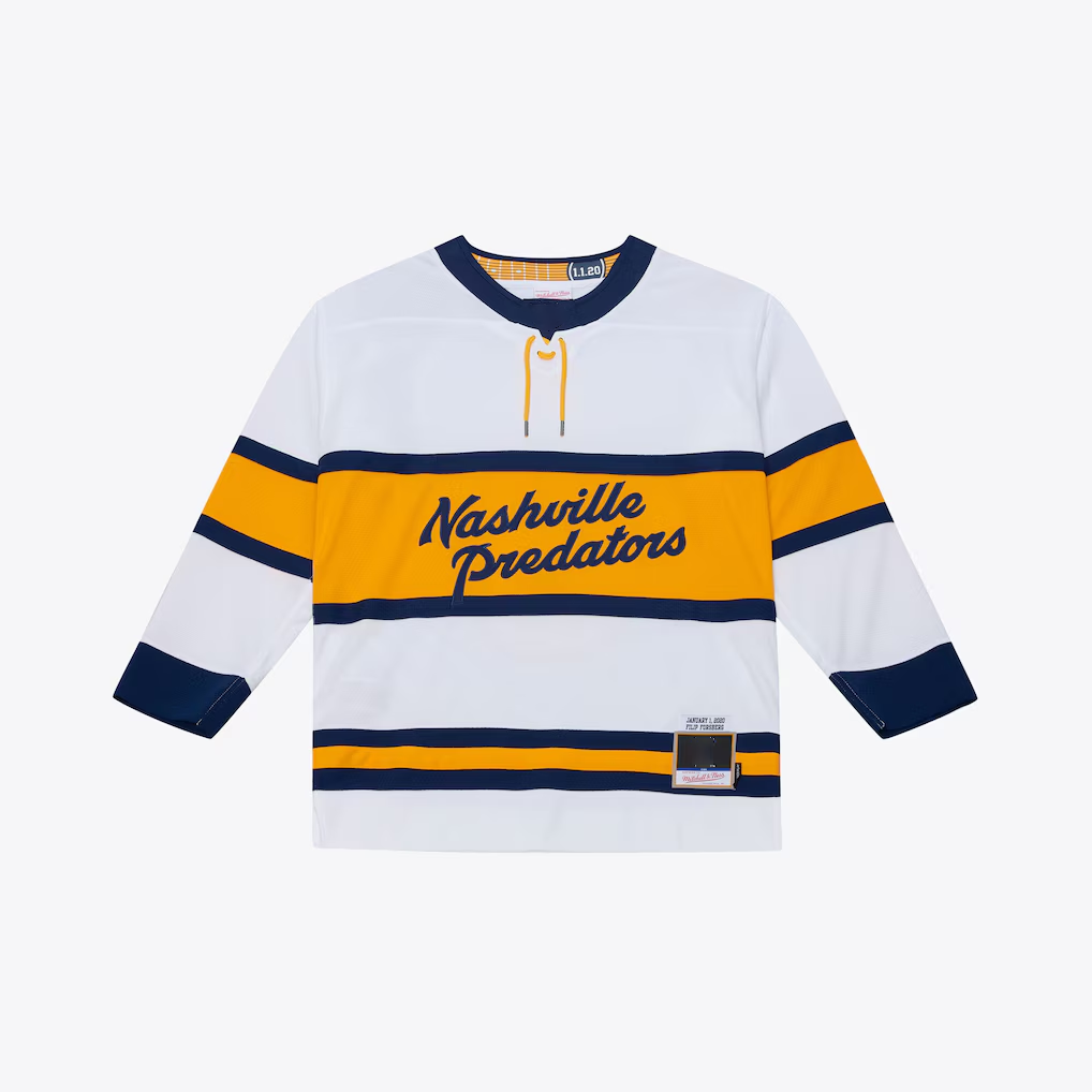 Jamed N.Predators Filip Forsberg Mitchell & Ness White 2020 Power Play Jerseys