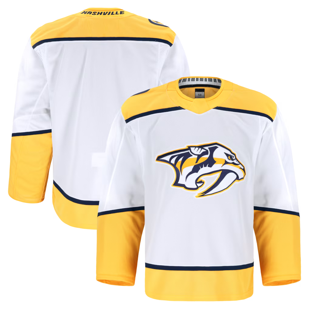 Jamed N.Predators White Away Authentic Pro Jerseys