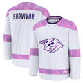 Jamed N.Predators White Hockey Fights Cancer Survivor Practice Jerseys