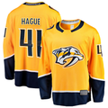Jamed N.Predators #41 Nicolas Hague Gold Home Breakaway Jerseys