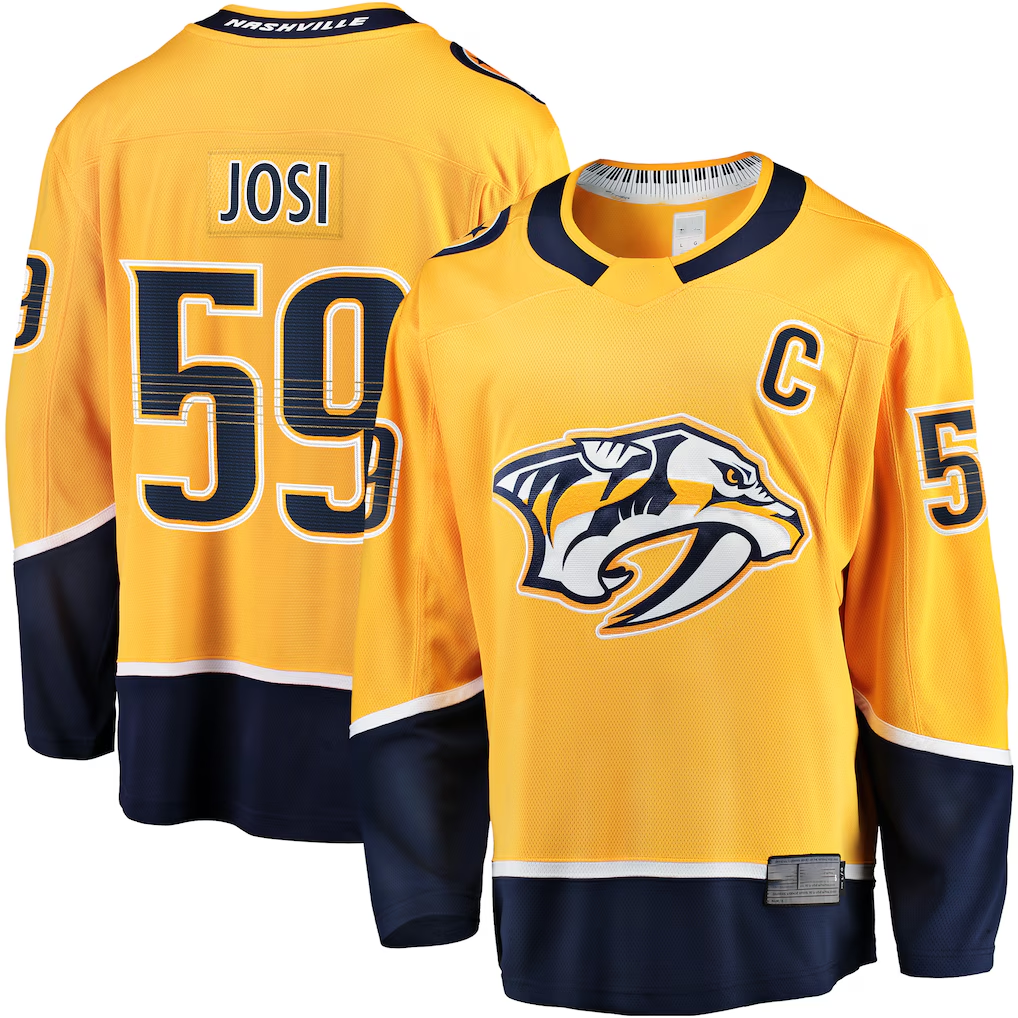 Jamed N.Predators #59 Roman Josi Gold Home Breakaway Jerseys