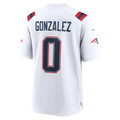 Jamed NE.Patriots #0 Christian Gonzalez White Game Stitched Jerseys