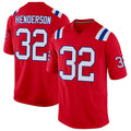 Jamed NE.Patriots #32 TreVeyon Henderson Player Red Home Game Stitched Jerseys