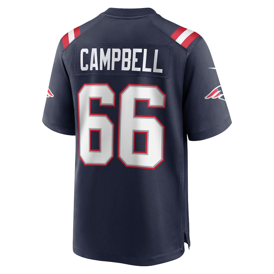 Jamed NE.Patriots #66 Will Campbell Player Navy Home Game Stitched Jerseys