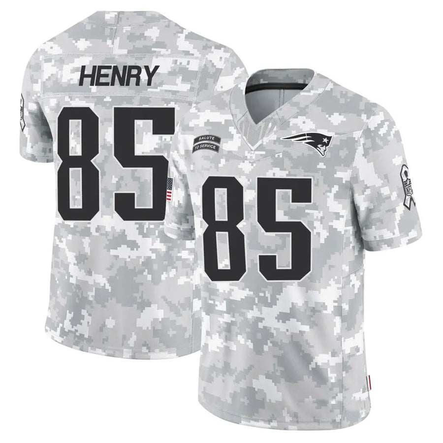 Jamed NE.Patriots #85 Hunter Henry Player Arctic Camo Salute to Service Limited Stitched Jerseys