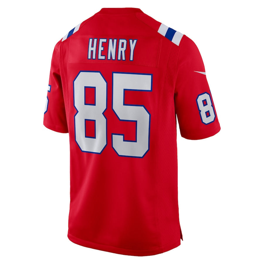 Jamed NE.Patriots #85 Hunter Henry Player Navy Red Home Game Stitched Jerseys