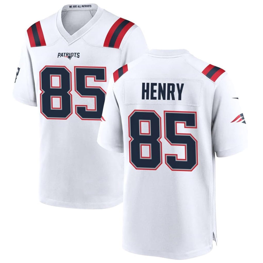 Jamed NE.Patriots #85 Hunter Henry Player White Home Game Stitched Jerseys