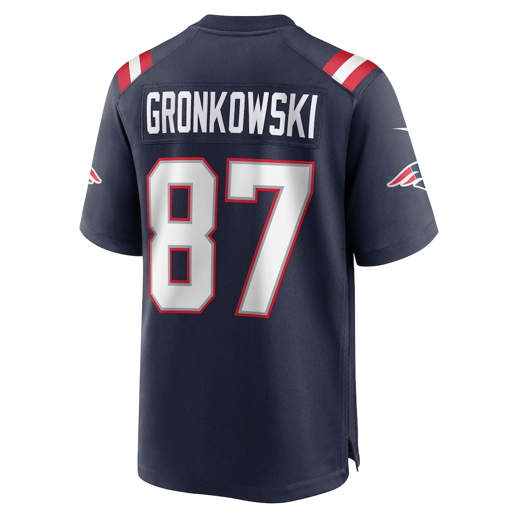 Jamed NE.Patriots #87 Rob Gronkowski Navy Team Retired Player Game Stitched Jerseys