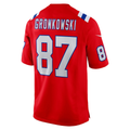 Jamed NE.Patriots #87 Rob Gronkowski Red Alternate Retired Player Game Stitched Jerseys