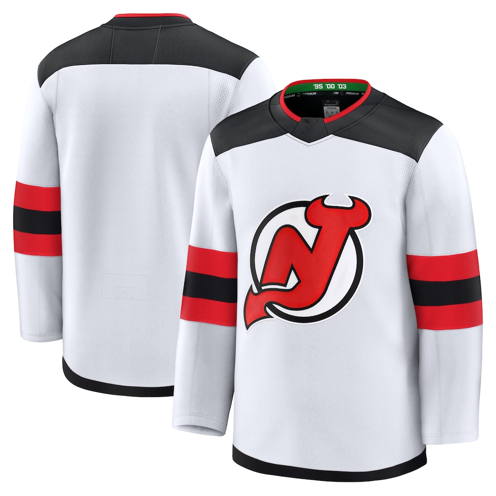 Jamed N.Jersey Devils White Away Premium Jerseys