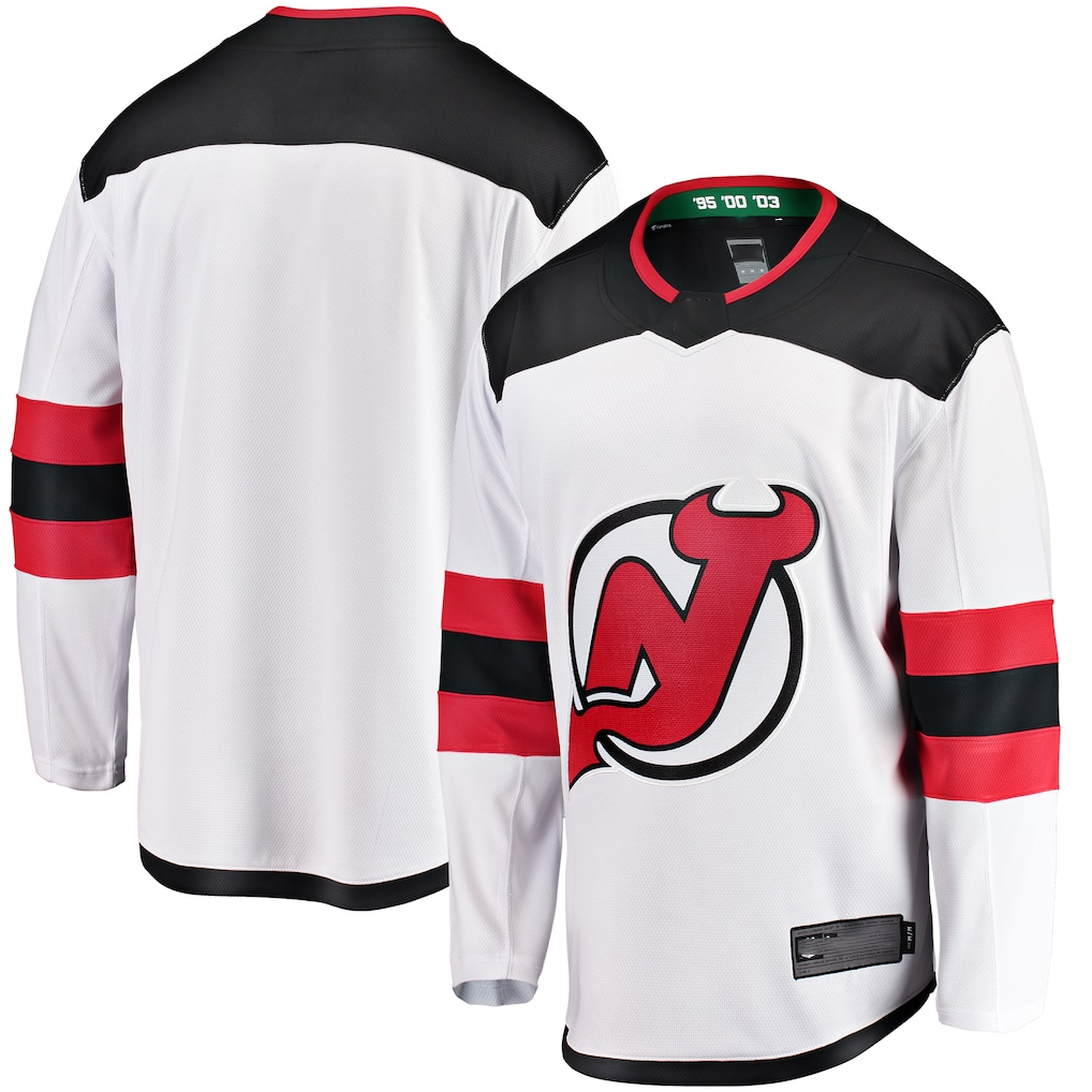 Jamed N.Jersey Devils White Breakaway Away Jerseys
