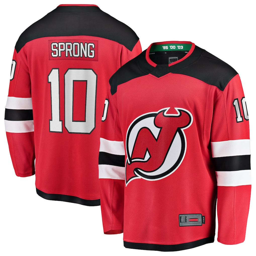 Jamed N.Jersey Devils #10 Daniel Sprong Red Home Breakaway Jerseys