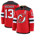 Jamed N.Jersey Devils #13 Nico Hischier Red Home Premium Jerseys