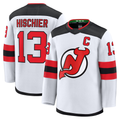 Jamed N.Jersey Devils #13 Nico Hischier White Away Premium Jerseys