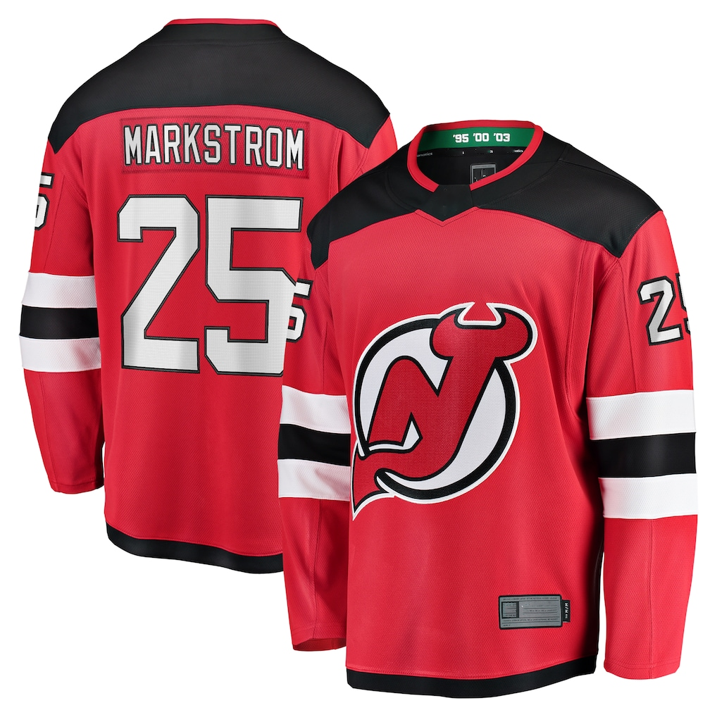 Jamed N.Jersey Devils #25 Jacob Markstrom Red Home Premier Breakaway Player Jerseys