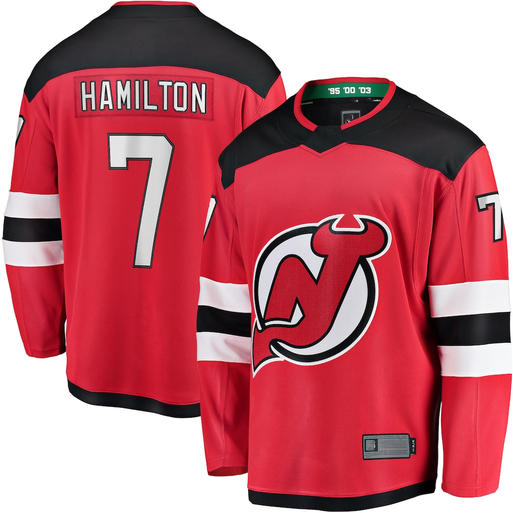 Jamed N.Jersey Devils #7 Dougie Hamilton Red Breakaway Player Jerseys
