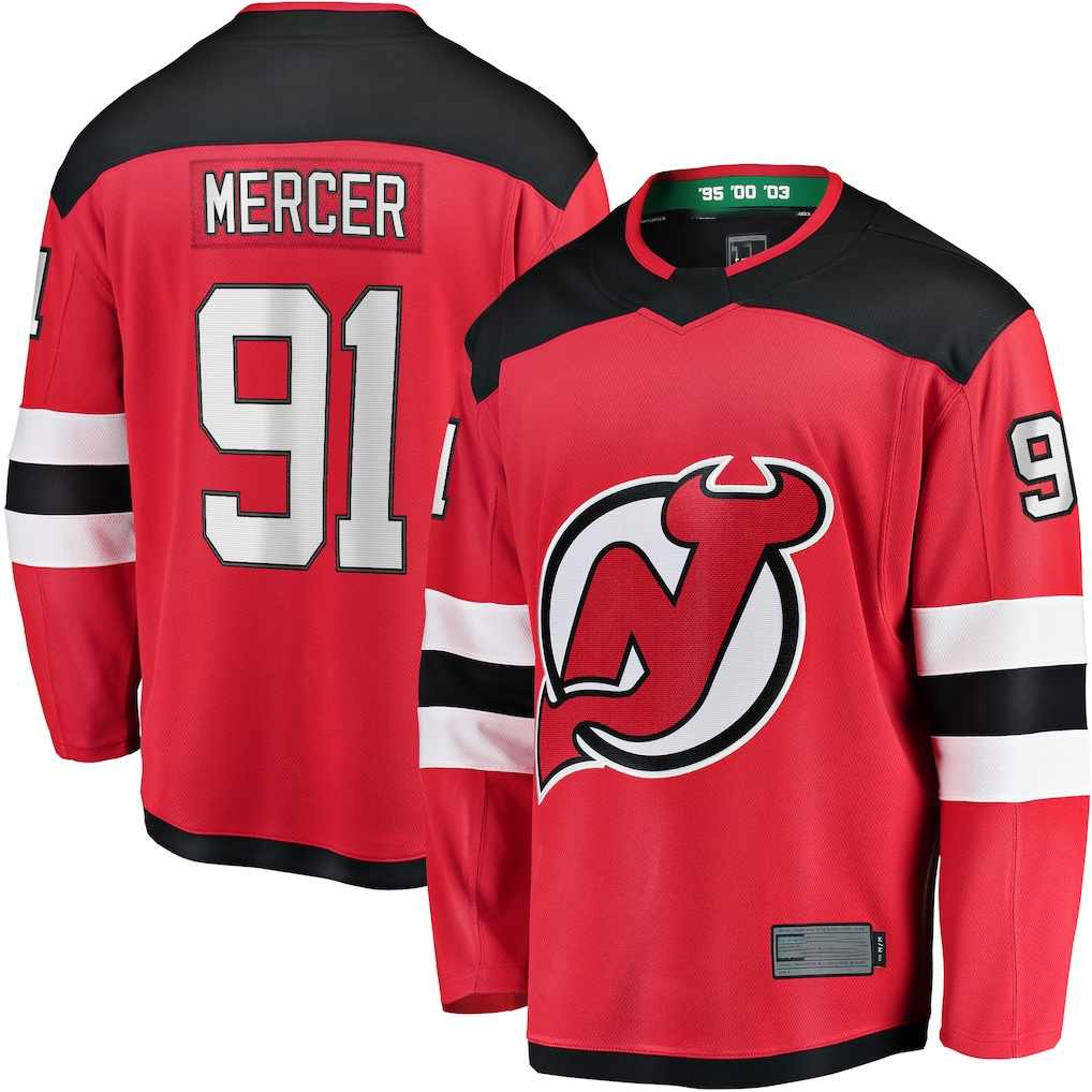 Jamed N.Jersey Devils #91 Dawson Mercer Red Home Breakaway Jerseys