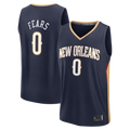 Jamed NO.Pelicans #0 Jeremiah Fears Navy Fast Break Replica Stitched Jerseys- Icon Edition