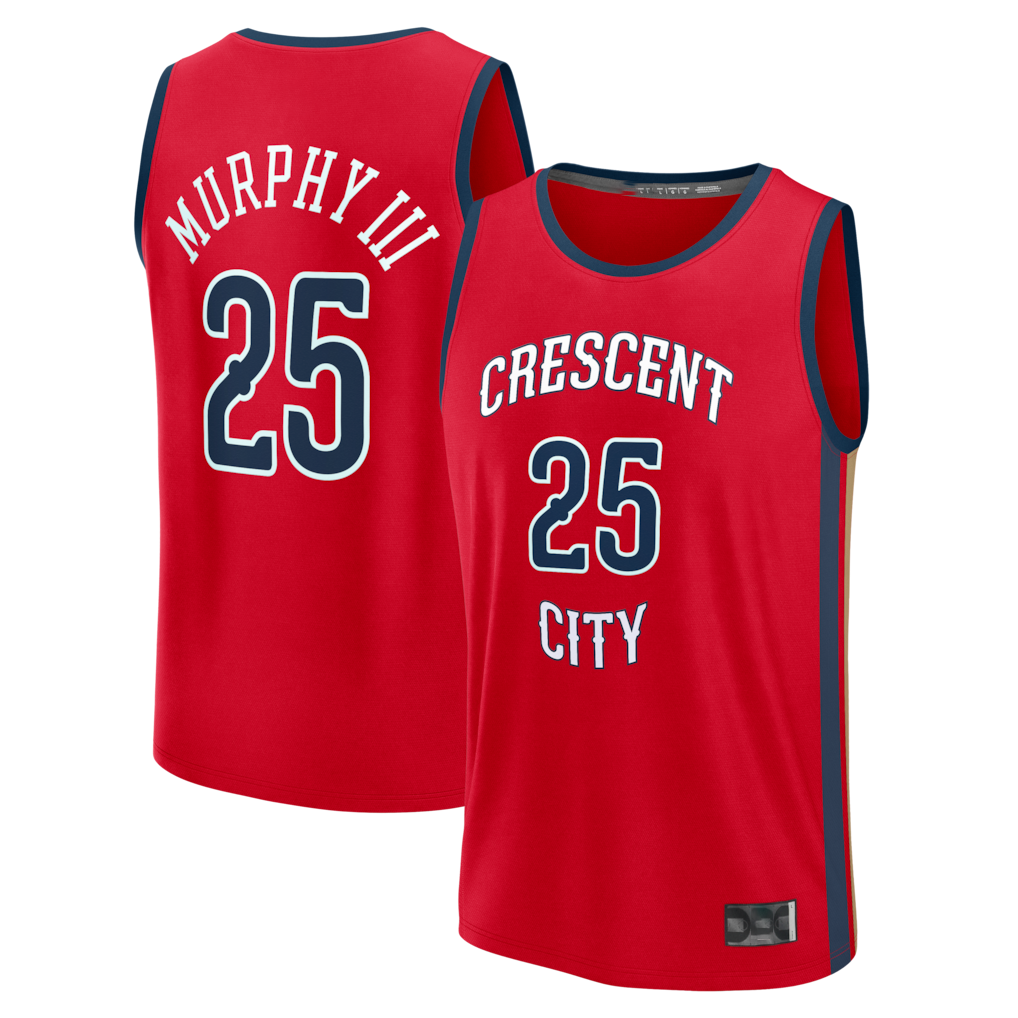 Jamed NO.Pelicans #25 Trey Murphy III Red Fast Break Replica Player Stitched Jerseys- Statement Edition