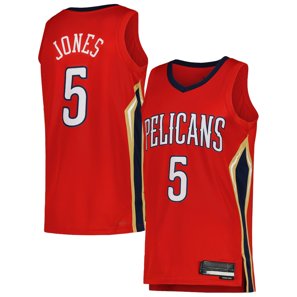 Jamed NO.Pelicans #5 Herbert Jones Red Swingman Stitched Jerseys- Statement Edition