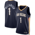 Jamed NO.Pelicans #1 Zion Williamson Navy Swingman Stitched Jerseys- Icon Edition