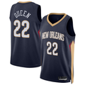 Jamed NO.Pelicans #22 Derik Queen Navy Swingman Stitched Jerseys- Icon Edition