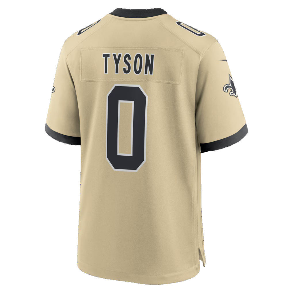 Jamed NO.Saints #0 Jordyn Tyson Gold 2026 Draft First Round Pick No. 8 Alternate Game Stitched Jerseys