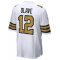 Jamed NO.Saints #12 Chris Olave Player White Alternate Game Stitched Jerseys