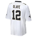 Jamed NO.Saints #12 Chris Olave Player White Home Game Stitched Jerseys