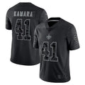 Jamed NO.Saints #41 Alvin Kamara Player Black RFLCTV Limited Stitched Jerseys