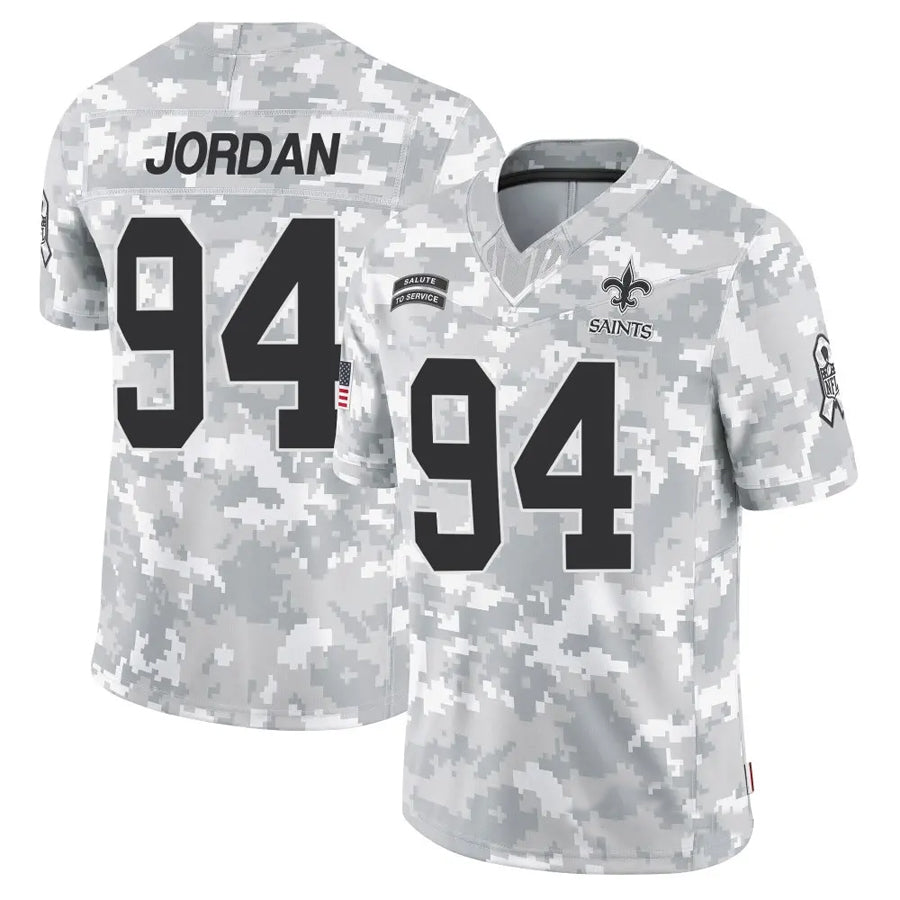 Jamed NO.Saints #94 Cameron Jordan Player Arctic Camo Salute to Service Limited Stitched Jerseys