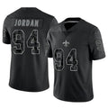 Jamed NO.Saints #94 Cameron Jordan Player Black RFLCTV Limited Stitched Jerseys