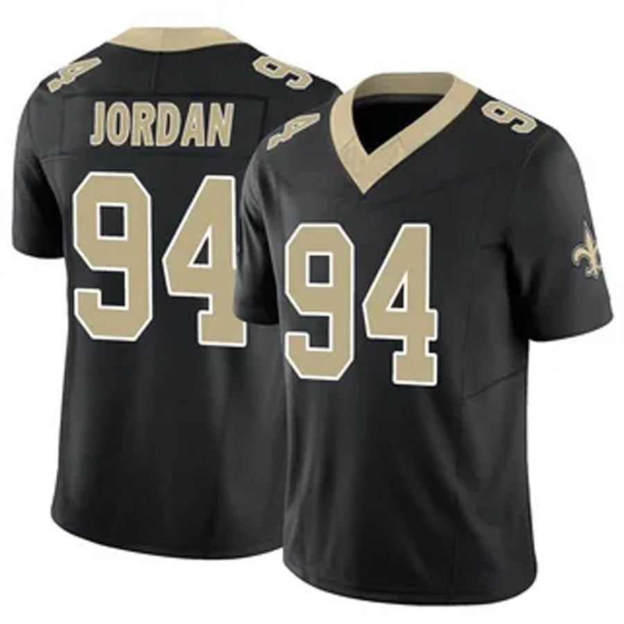 Jamed NO.Saints #94 Cameron Jordan Player Black Vapor F.U.S.E. Limited Stitched Jerseys