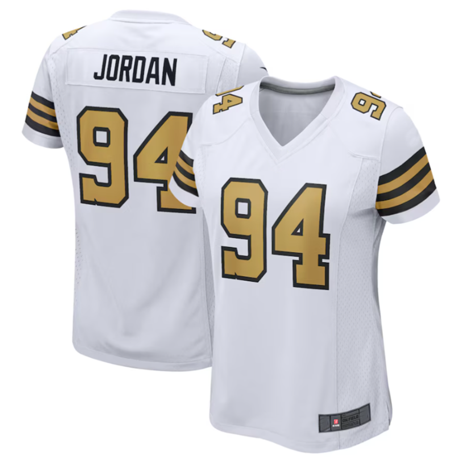 Jamed NO.Saints #94 Cameron Jordan White Elite Player Stitched American Stitched Jerseys