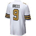 Jamed NO.Saints #9 Drew Brees White Alternate Game Stitched Jerseys