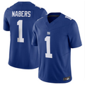 Jamed NY.Giants #1 Malik Nabers Royal Vapor F.U.S.E. Limited American Stitched Stitched Jersey