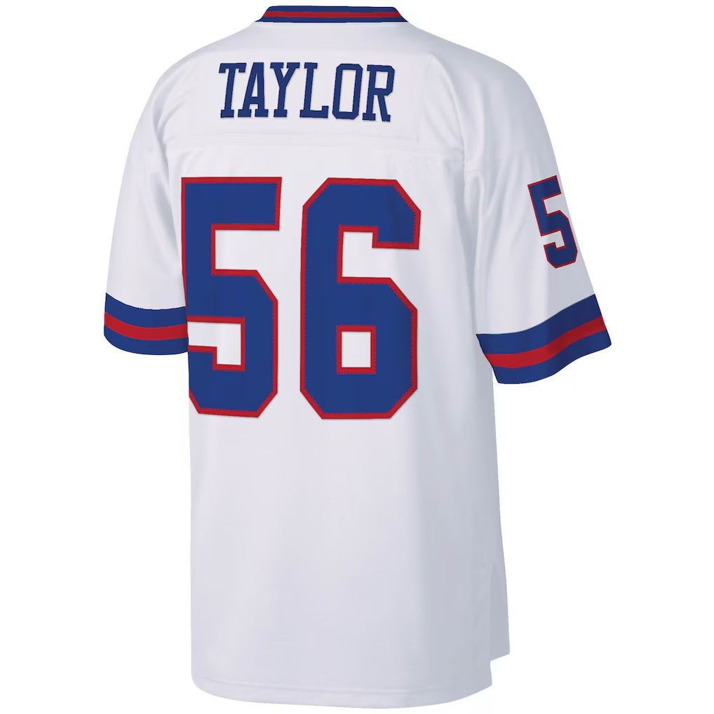 Jamed NY.Giants #56 Lawrence Taylor Mitchell & Ness White Legacy Replica Stitched Jerseys