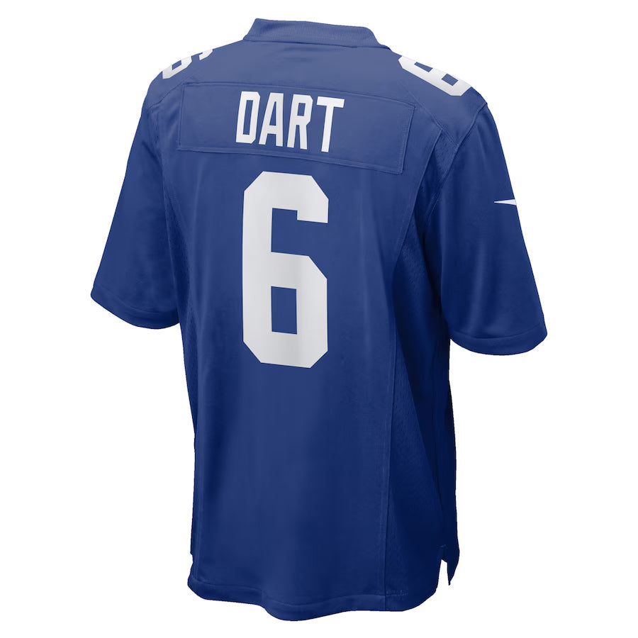 Jamed NY.Giants #6 Jaxson Dart Player Royal Home Game Stitched Jerseys