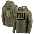 Jamed NY.Giants #6 Jaxson Dart Player Salute to Service Hoodies Stitched Jerseys