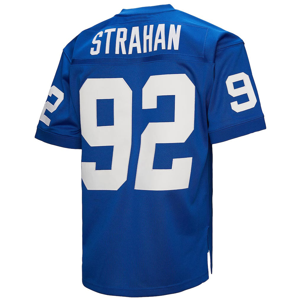 Jamed NY.Giants #92 Michael Strahan Mitchell & Ness Royal Authentic Throwback Retired Player Stitched Jerseys