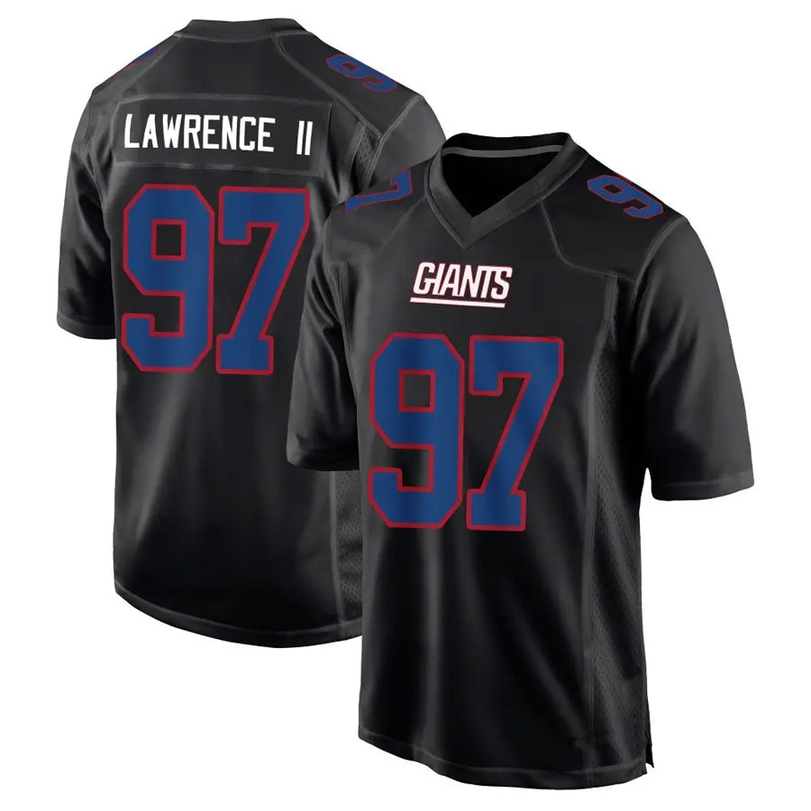 Jamed NY.Giants #97 Dexter Lawrence II Player Black Carbon Fashion Stitched Jerseys
