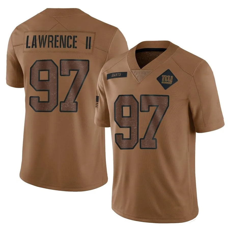 Jamed NY.Giants #97 Dexter Lawrence II Player Brown Salute To Service Limited Stitched Jerseys