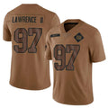 Jamed NY.Giants #97 Dexter Lawrence II Player Brown Salute To Service Limited Stitched Jerseys