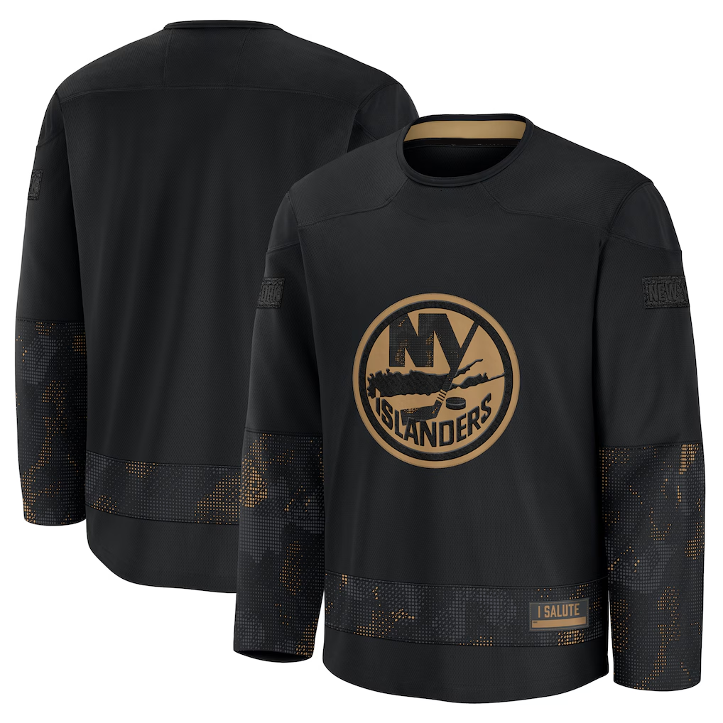 Jamed NY.Islanders Black 2024 Military Appreciation Practice Jerseys
