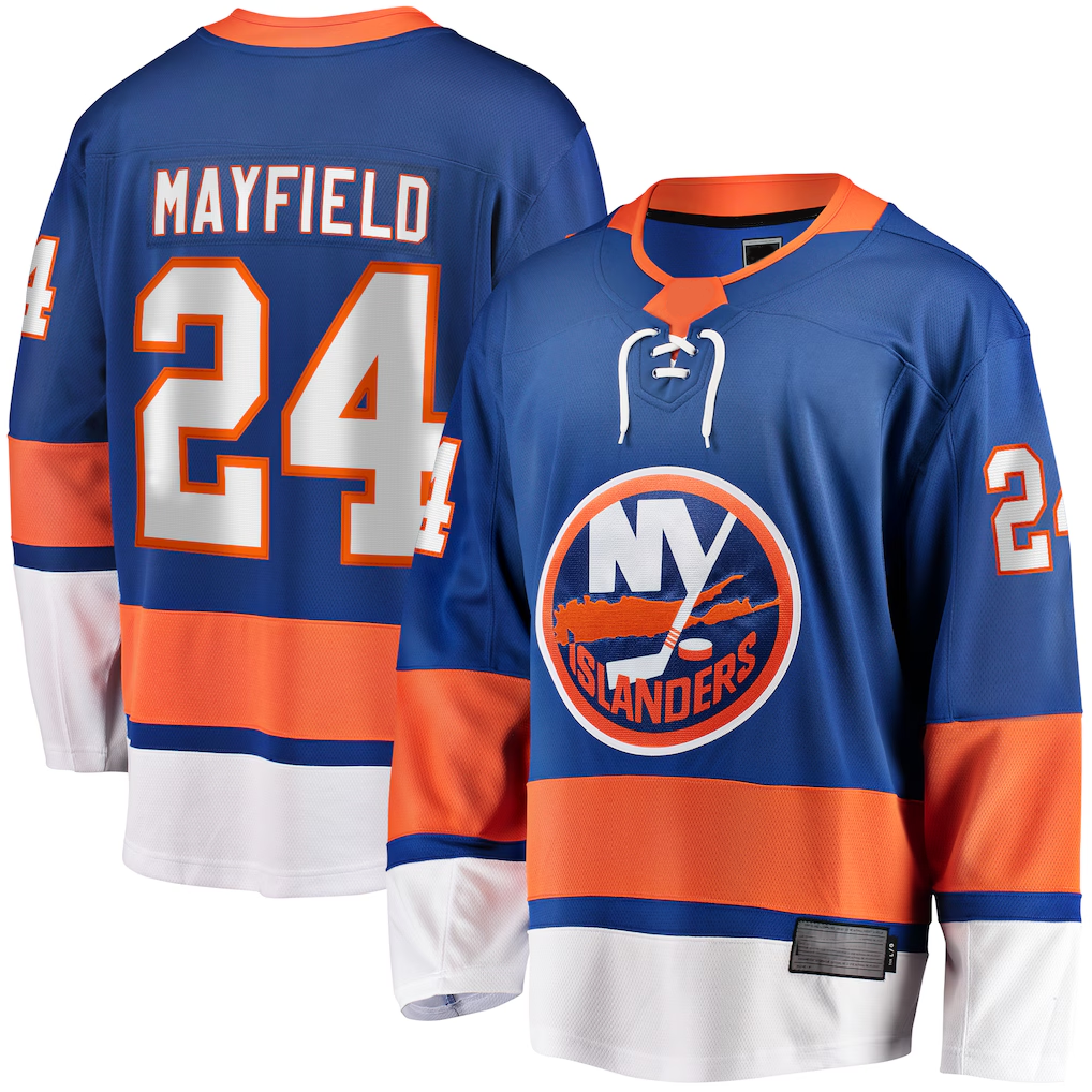 Jamed NY.Islanders #24 Scott Mayfield Royal Breakaway Jerseys